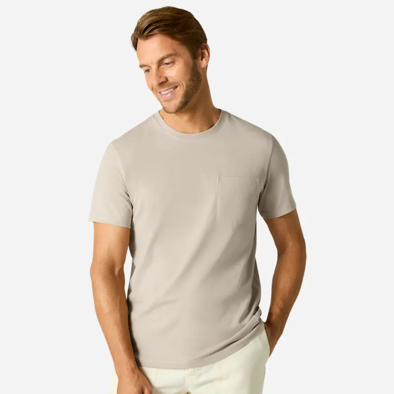 Men's Pima Cotton Pocket Crew Neck T-Shirt