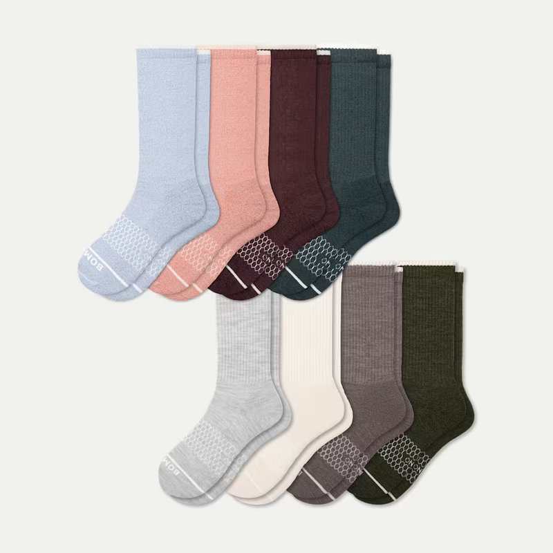 Women's Merino Wool Blend Calf Sock 8-Pack