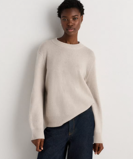 Mongolian Cashmere Oversized Crewneck Sweater