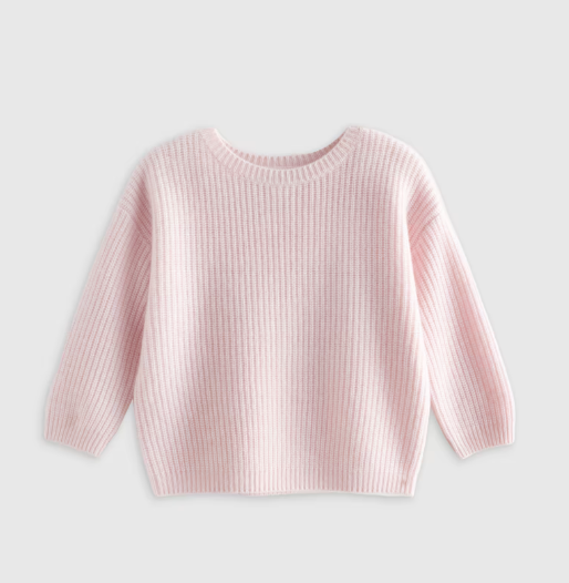 Toddler Washable Cashmere Fisherman Tunic Sweater