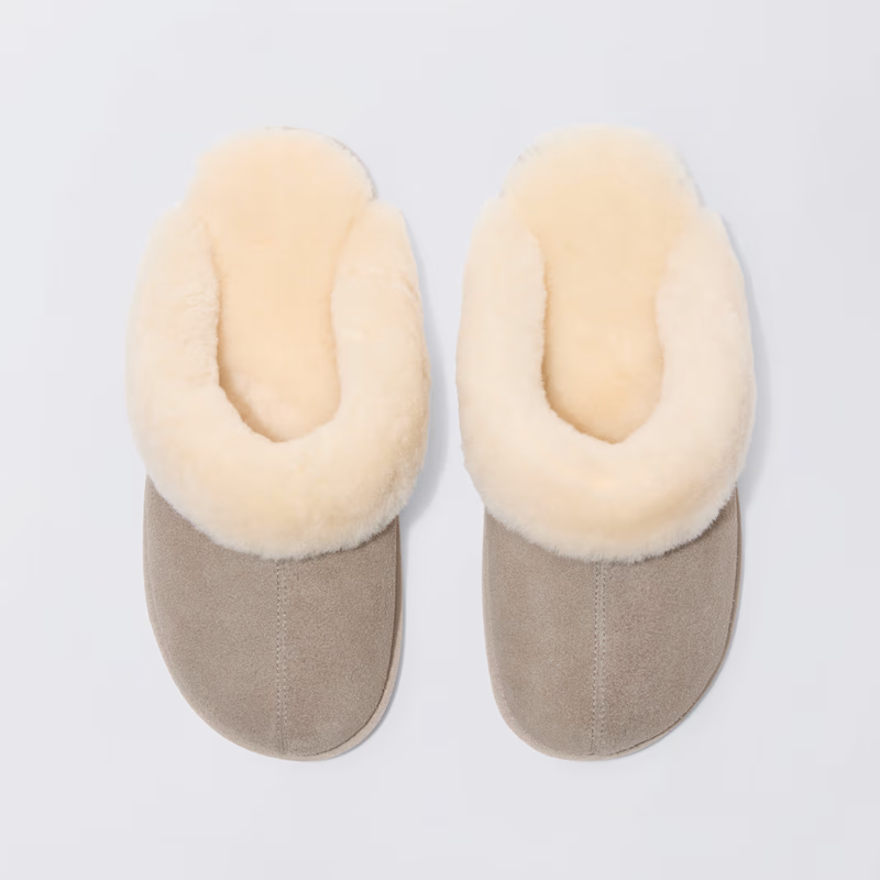 Women's Suede Fluff Scuff Slipper