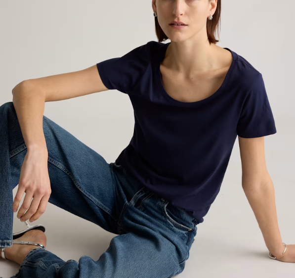 Cotton Modal Scoop Neck Tee