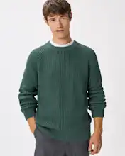100% Organic Cotton Fisherman Crewneck Sweater