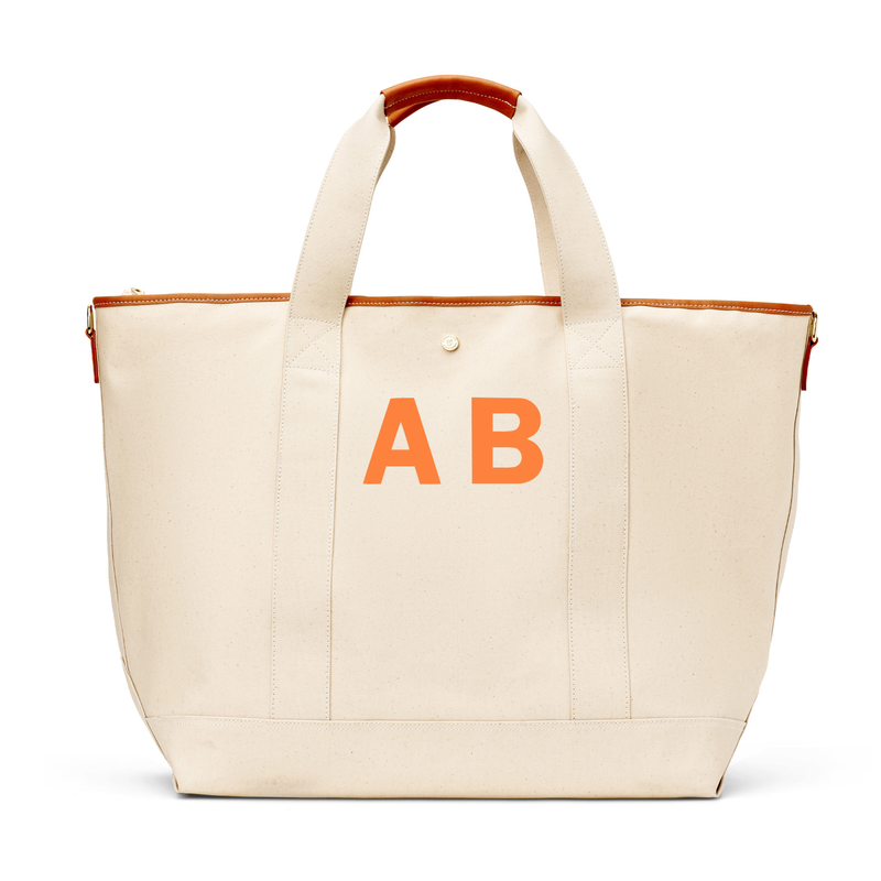 Monogrammed Venice Canvas Tote