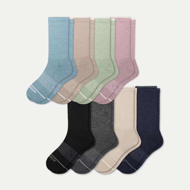 Women's Merino Wool Blend Calf Sock 8-Pack