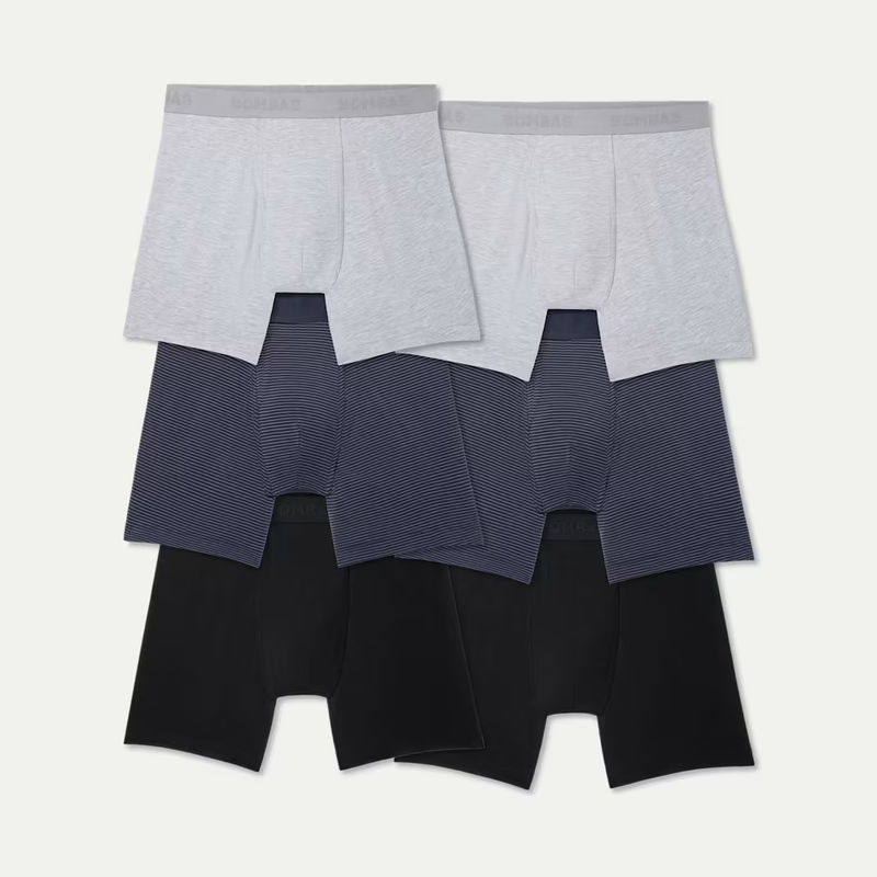Men's Cotton Modal Blend Boxer Brief 6" 6-Pack