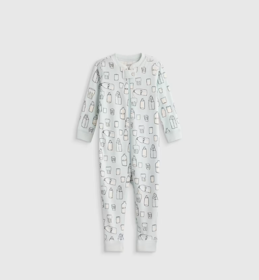 100% Organic Cotton One Piece Baby Pajama