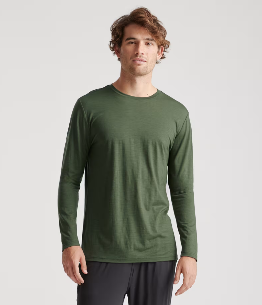 100% Merino Wool All-Season Long Sleeve Base Layer Tee
