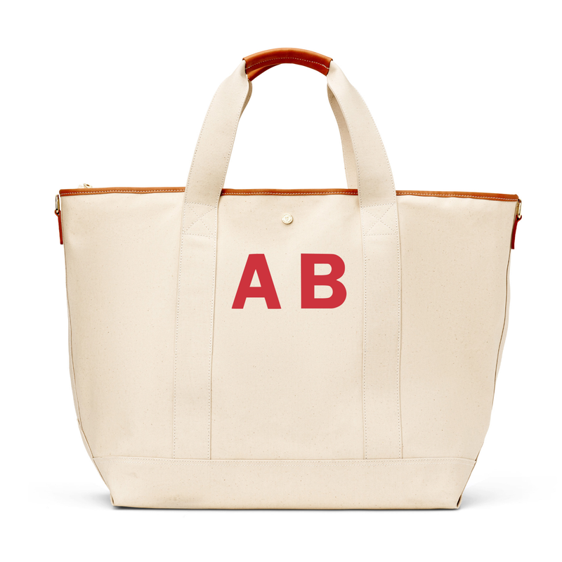 Monogrammed Venice Canvas Tote