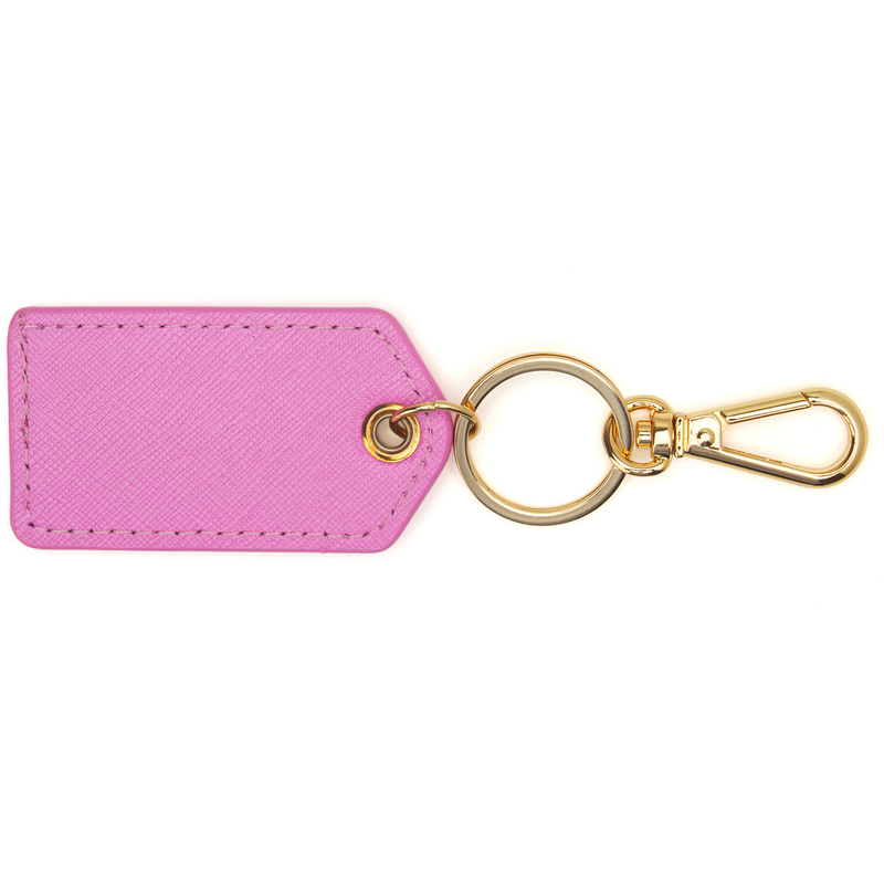 Monogrammed Cleo Leather Key Fob