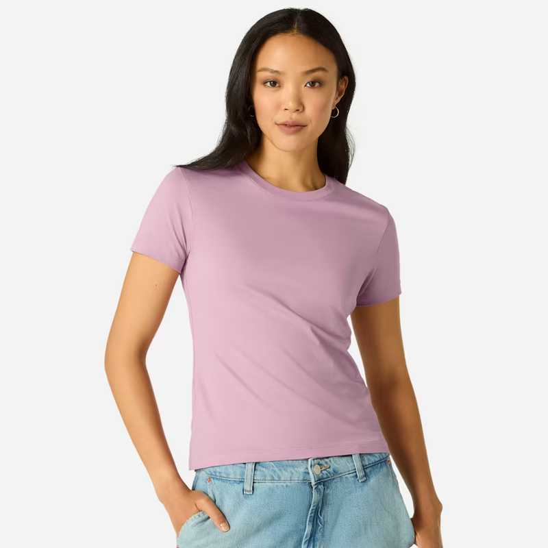 Women's Pima Cotton Slim Crew Neck T-Shirt