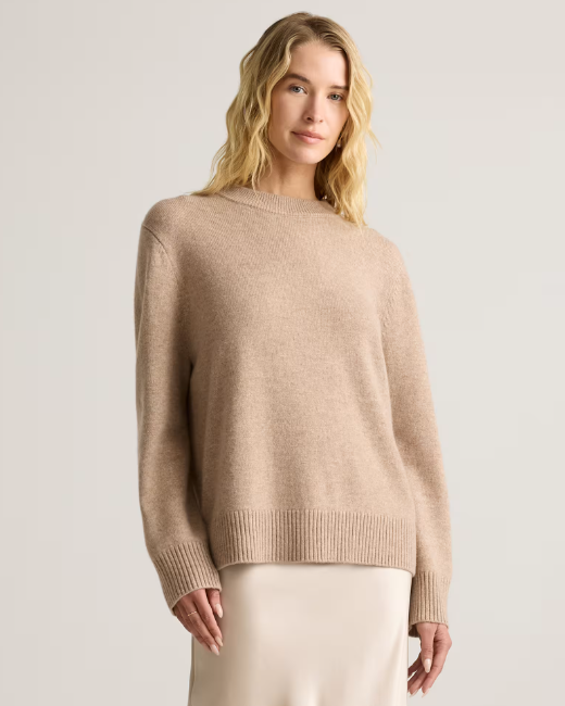 Mongolian Cashmere Oversized Crewneck Sweater