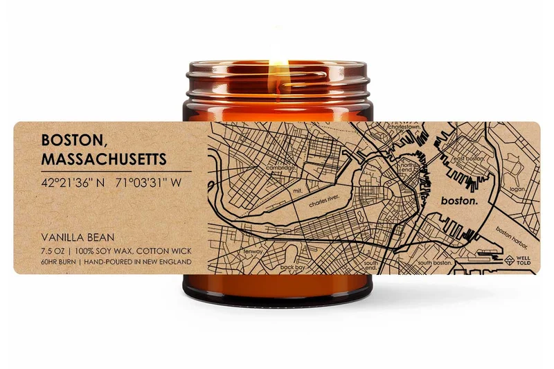 Home Town Maps Candle