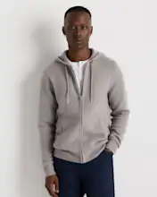 Mongolian Cashmere Full-Zip Hoodie