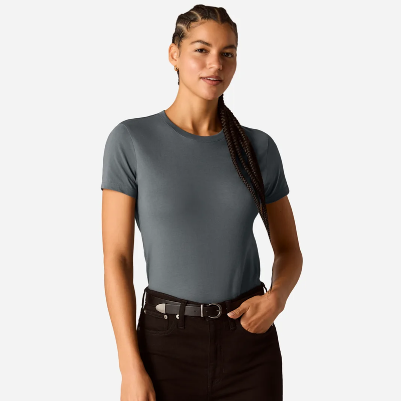 Women's Pima Cotton Slim Crew Neck T-Shirt