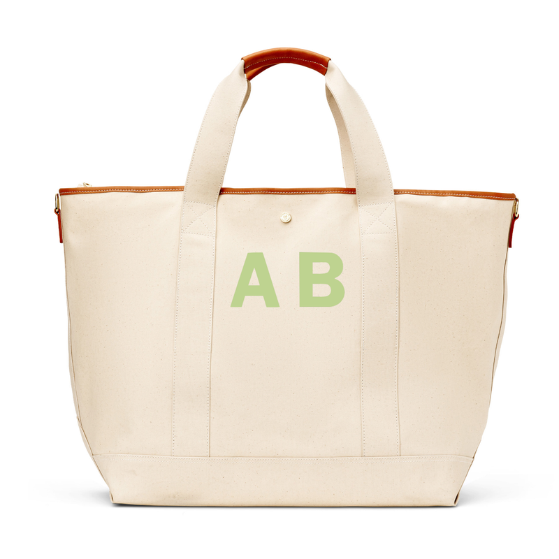 Monogrammed Venice Canvas Tote