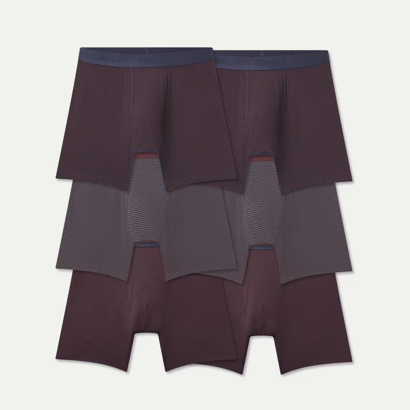 Men's Cotton Modal Blend Boxer Brief 6" 6-Pack