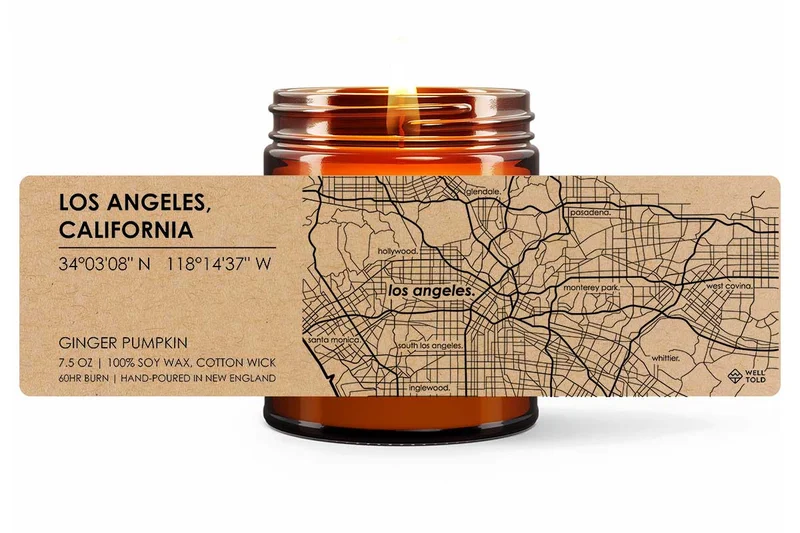 Home Town Maps Candle