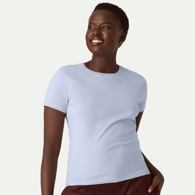 Women's Pima Cotton Slim Crew Neck T-Shirt