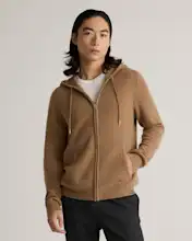 Mongolian Cashmere Full-Zip Hoodie