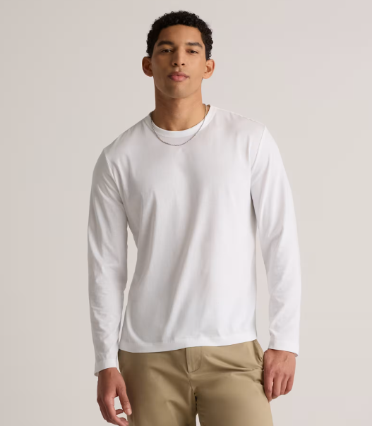100% Pima Cotton Luxe Touch Long Sleeve Tee