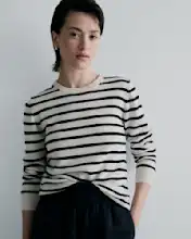 Ivory & Black Stripe