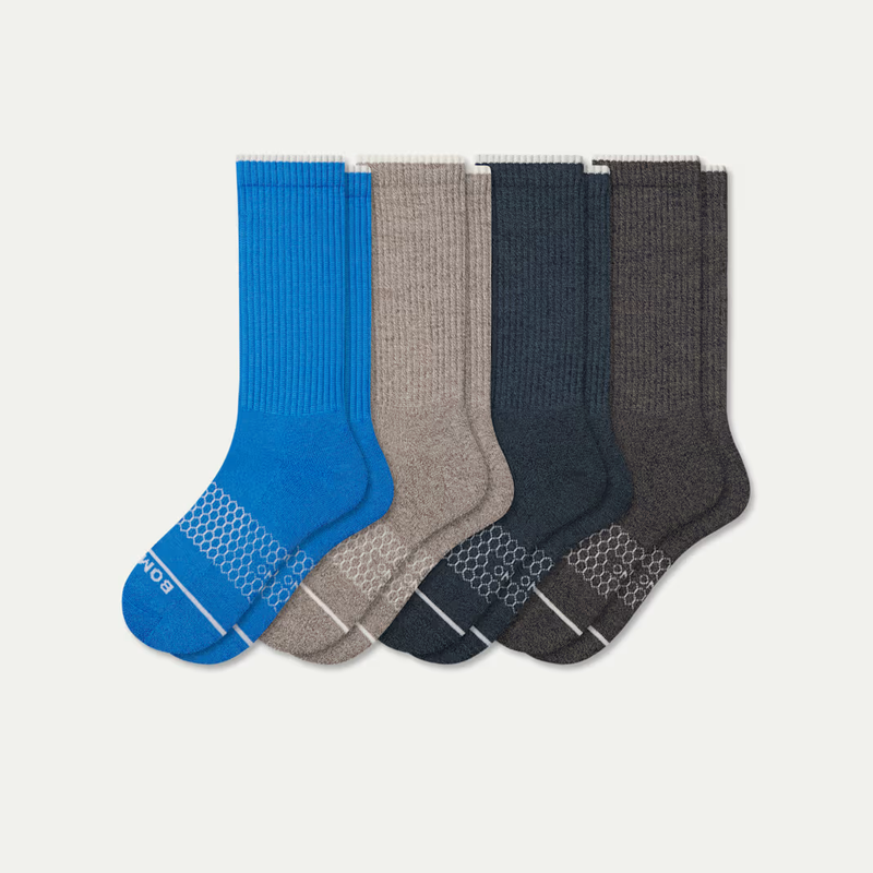 Men's Merino Wool Blend Calf Sock 4-Pack