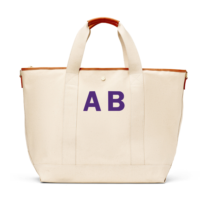Monogrammed Venice Canvas Tote