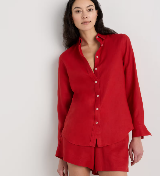 100% European Linen Long Sleeve Shirt