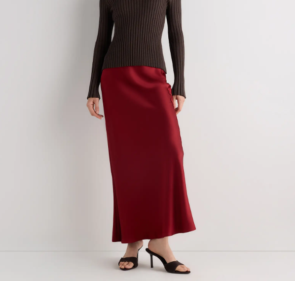 100% Washable Silk Maxi Skirt