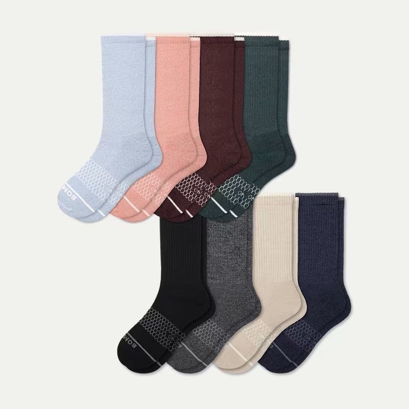 Women's Merino Wool Blend Calf Sock 8-Pack