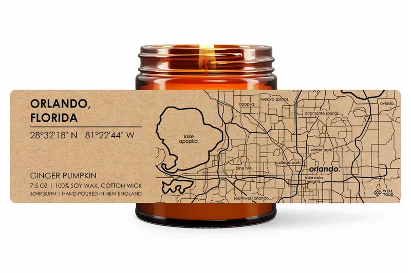Home Town Maps Candle