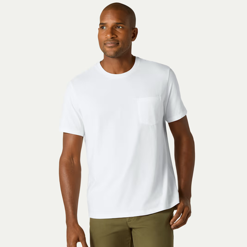 Men's Pima Cotton Pocket Crew Neck T-Shirt