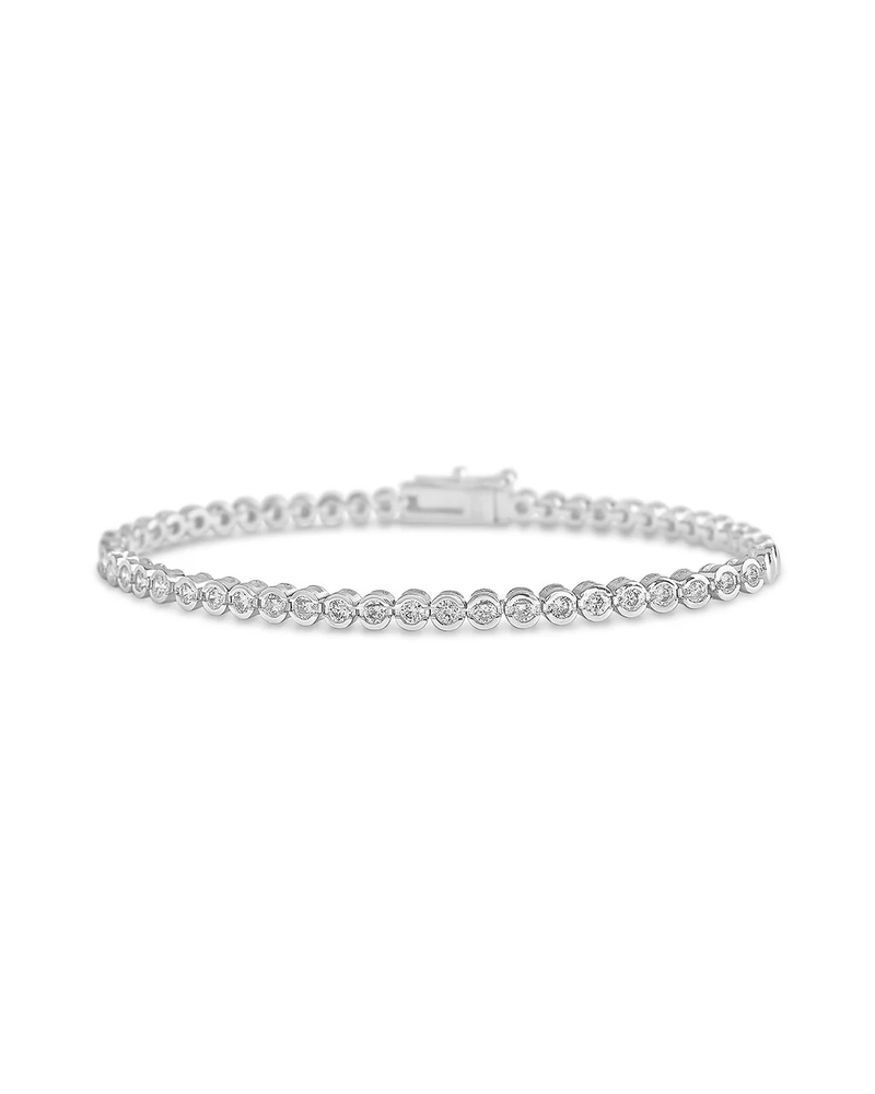 Helene Bezel CZ Tennis Bracelet
