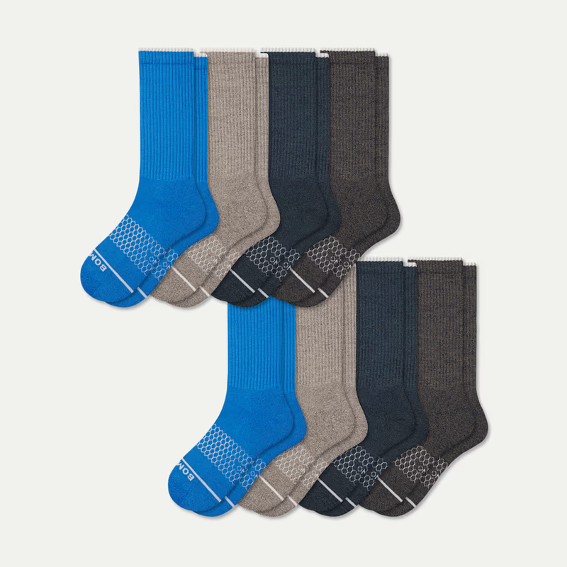 Men's Merino Wool Blend Calf Sock 8-Pack