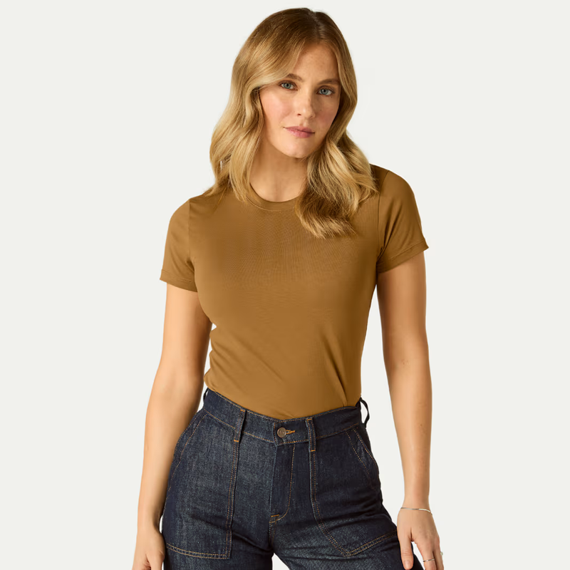 Women's Pima Cotton Slim Crew Neck T-Shirt