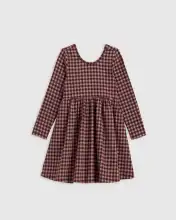 Kids Organic Cotton Long Sleeve Skater Dress