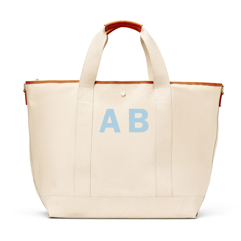 Monogrammed Venice Canvas Tote