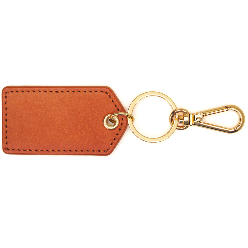 Monogrammed Cleo Leather Key Fob