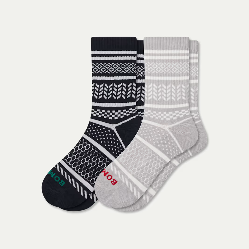 Women's Fair Isle Half Calf Sock 2-Pack Gift Box
