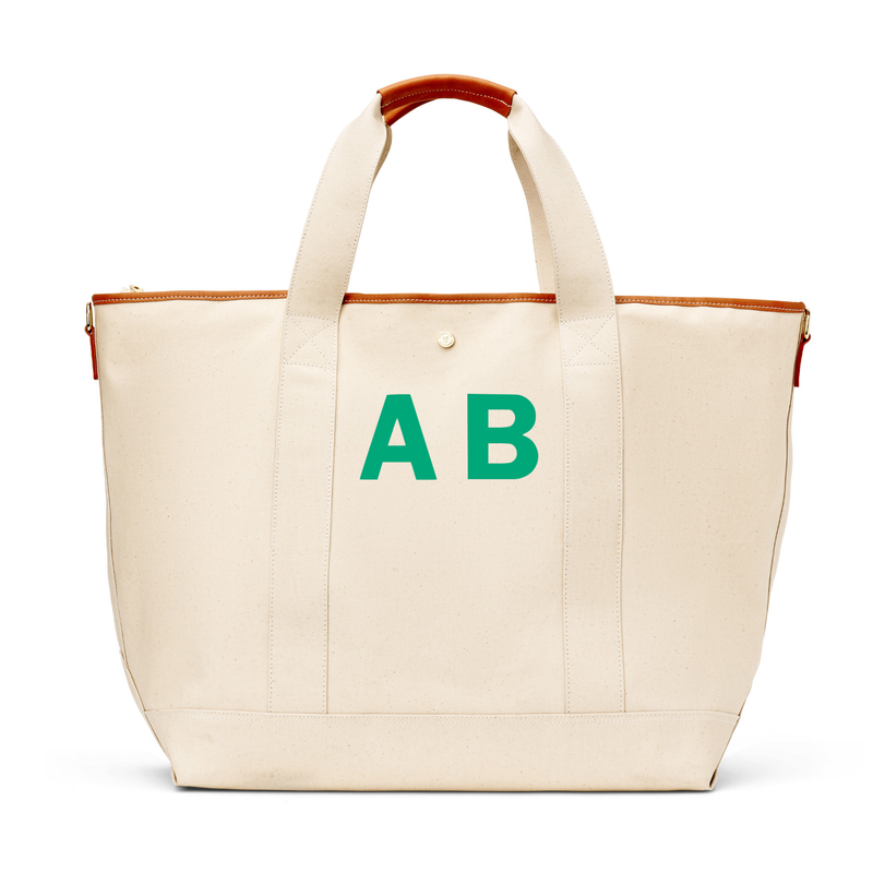 Monogrammed Venice Canvas Tote