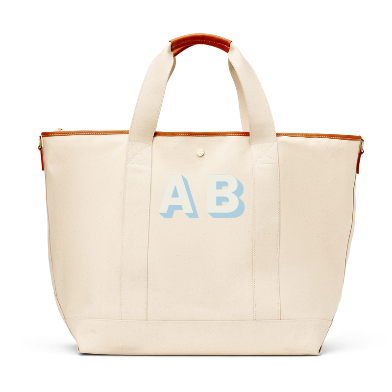 Monogrammed Venice Canvas Tote