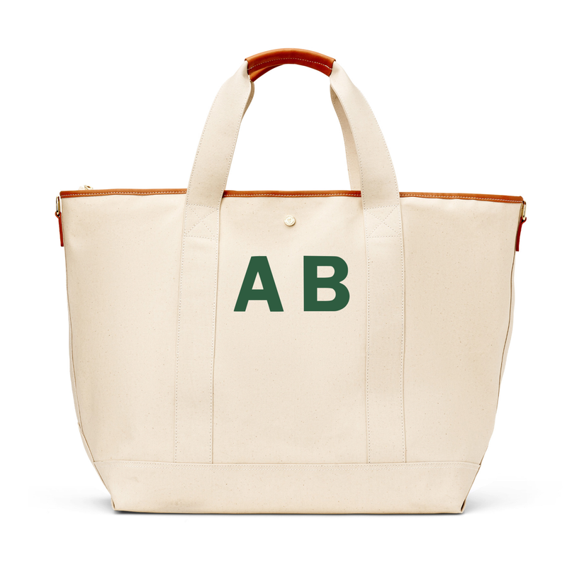 Monogrammed Venice Canvas Tote