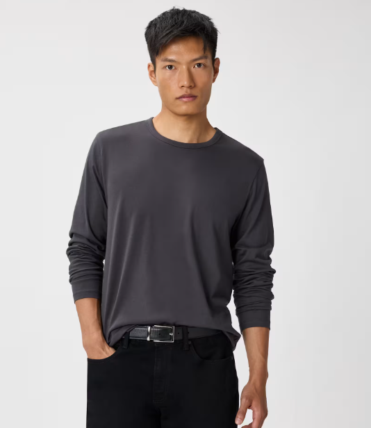 100% Pima Cotton Luxe Touch Long Sleeve Tee