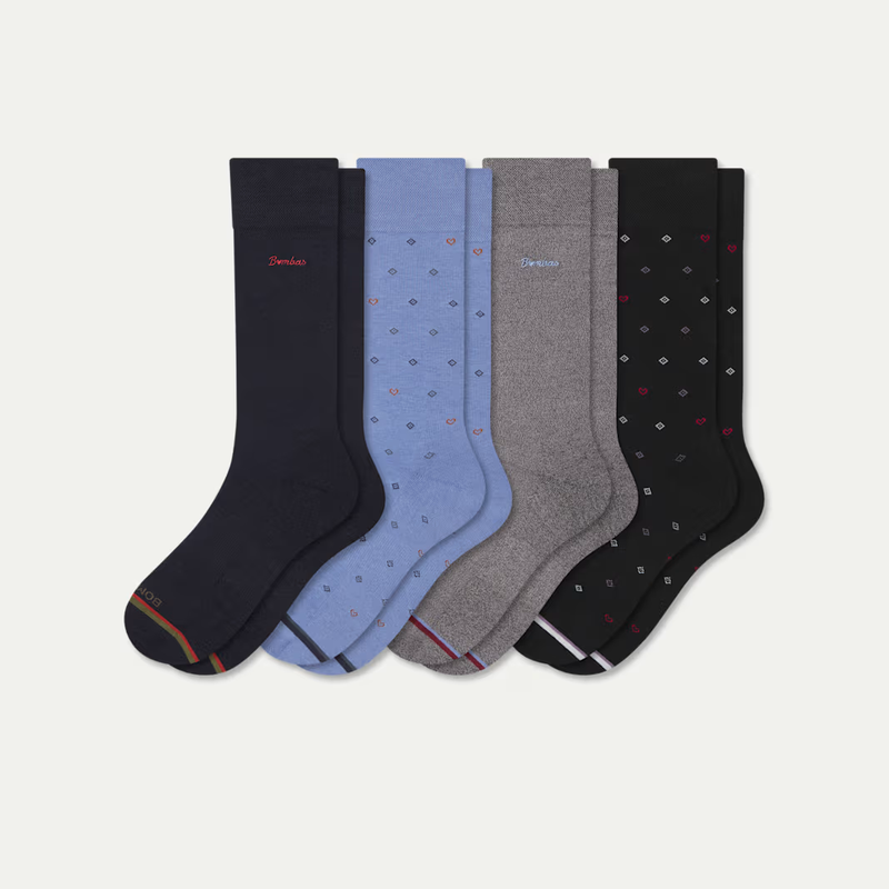 Men's Dress Calf Sock 4-Pack