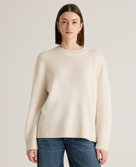 Mongolian Cashmere Oversized Crewneck Sweater
