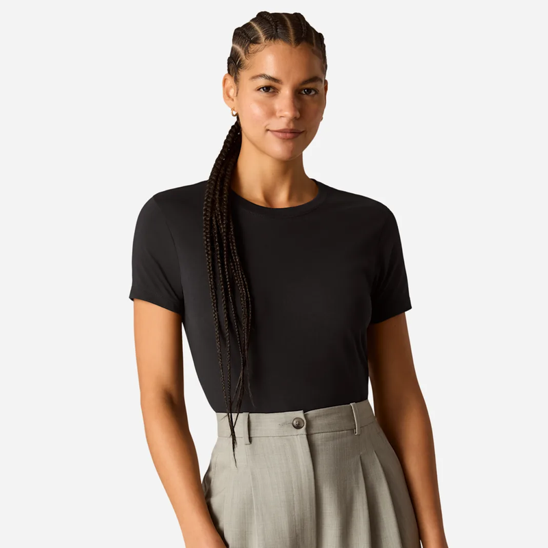 Women's Pima Cotton Slim Crew Neck T-Shirt