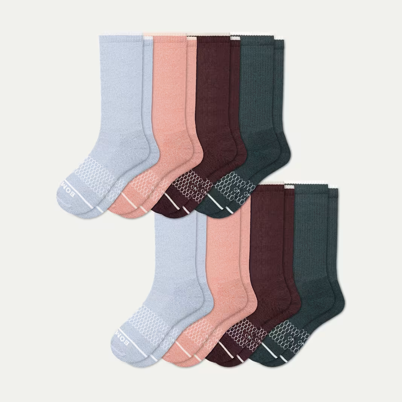 Women's Merino Wool Blend Calf Sock 8-Pack