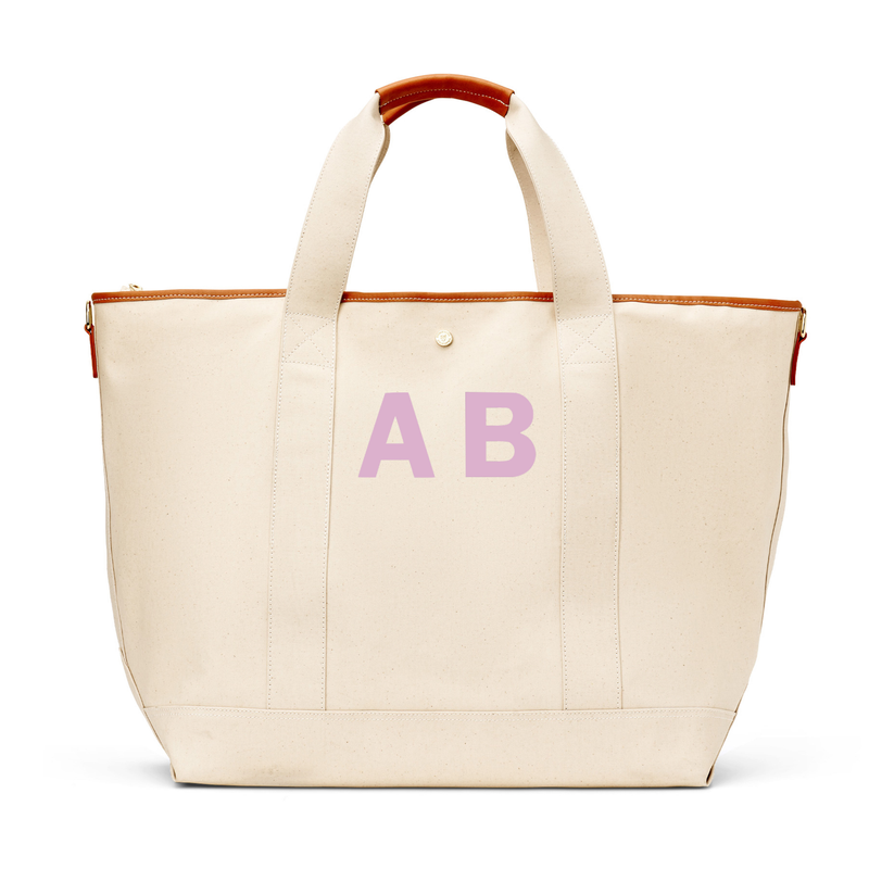 Monogrammed Venice Canvas Tote