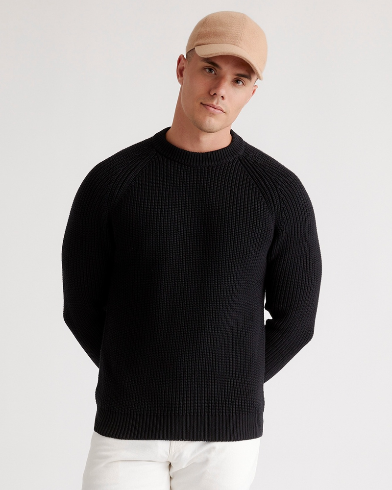 100% Organic Cotton Fisherman Crewneck Sweater